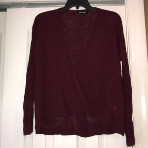 Express long sleeve criss cross sweater